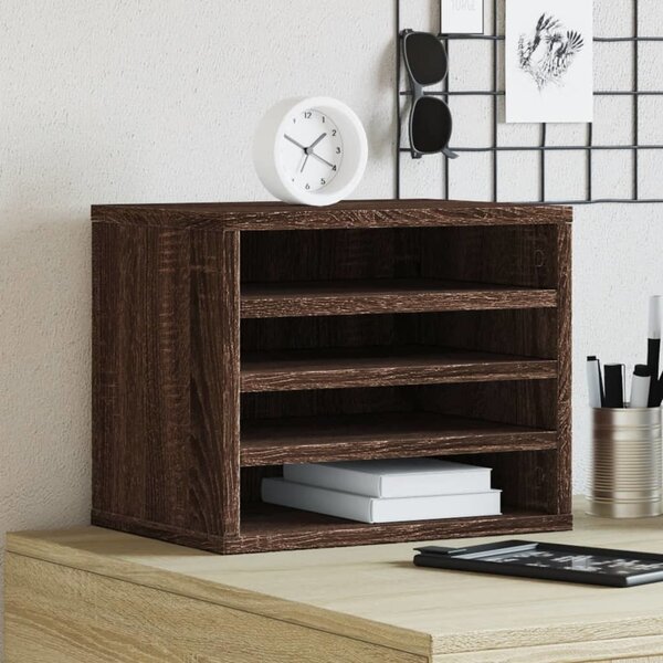 VidaXL Organizér na stůl 36 x 26 x 29,5 cm [848046] Barva: Bílá
