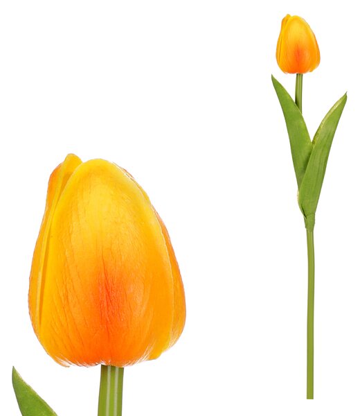Tulipán mini, barva oranžovo-žlutá Květina umělá pěnová Cena za 1ks KN5112 OR