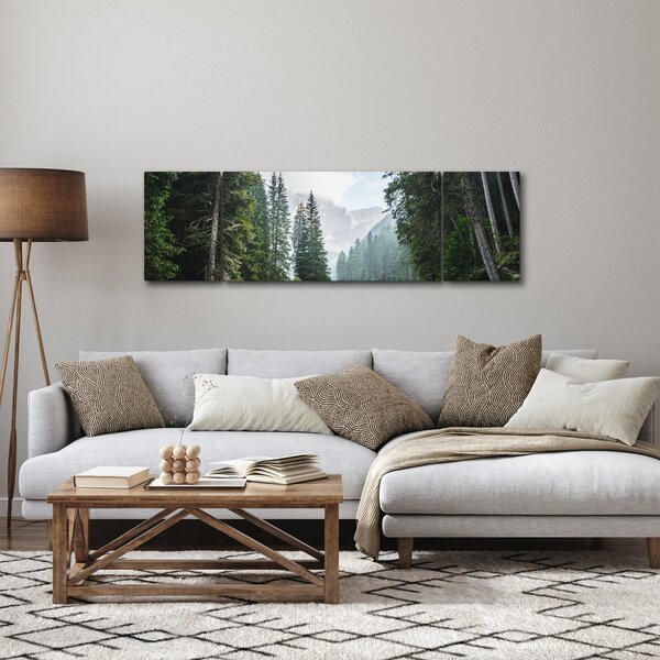 Obraz lesního jezera (170x50 cm)