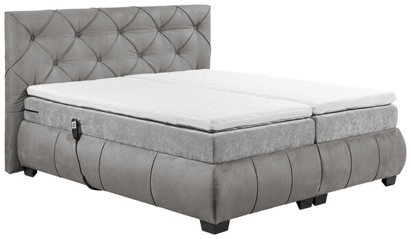 POSTEL BOXSPRING, 180/200 cm, šedá MID.YOU - Manželské postele, Online Only