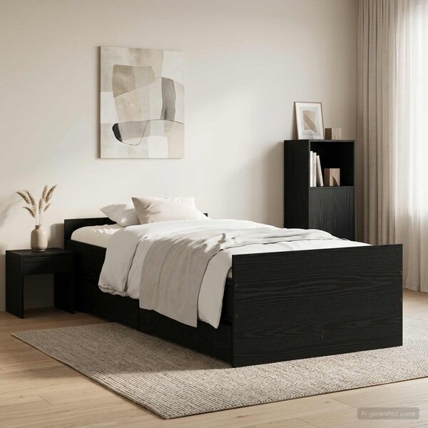VidaXL Rám postele Kompozitní dřevo [3207364] Barva: dub sonoma, Velikost: 90 x 190 cm (rám 193 x 93 x 50 cm)
