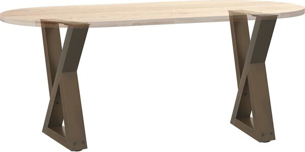 VidaXL Nohy k jídelnímu stolu 2 ks 90 x (72-73,3) cm ocelové [4012699] Barva: Černá, Velikost: 80 x (72-73.3) cm