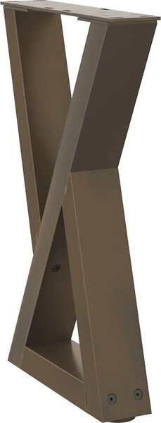 VidaXL Nohy k jídelnímu stolu 2 ks 90 x (72-73,3) cm ocelové [4012699] Barva: Černá, Velikost: 80 x (72-73.3) cm