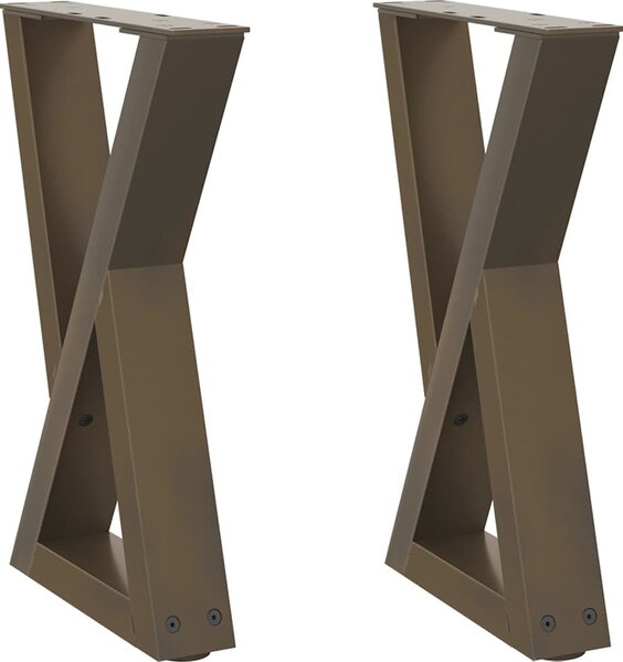 VidaXL Nohy k jídelnímu stolu 2 ks 90 x (72-73,3) cm ocelové [4012699] Barva: Černá, Velikost: 80 x (72-73.3) cm