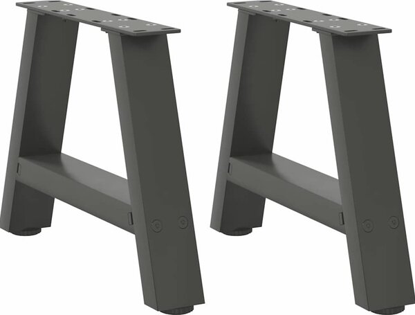 VidaXL Nohy k jídelnímu stolu ve tvaru A, 2 ks, , , ocel [4012810] Barva: Černá, Velikost: 80 x (72-73) cm
