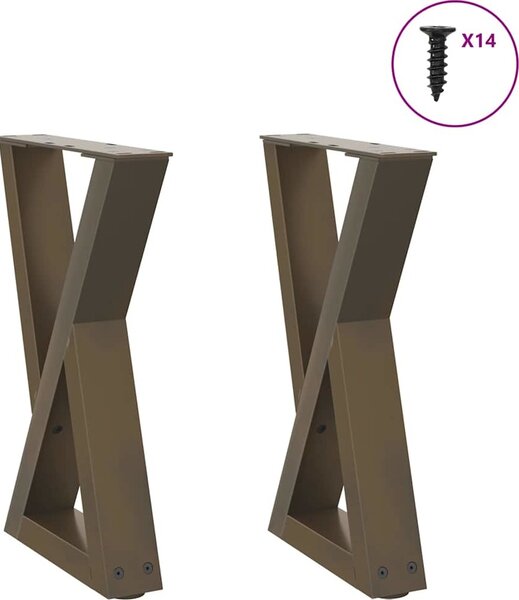 VidaXL Nohy k jídelnímu stolu 2 ks 90 x (72-73,3) cm ocelové [4012699] Barva: Černá, Velikost: 80 x (72-73.3) cm