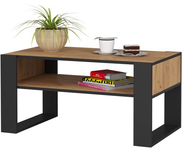 Konferenční stolek DOMI dub craft / černý