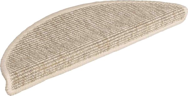 VidaXL Schodové rohože 15 ks , půlkulaté, velké [326898] Barva: světle hnědá, Velikost: 56 x 17 x 3 cm