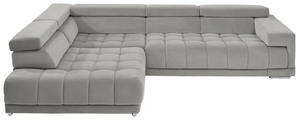 ROHOVÁ SEDAČKA, textil, barvy stříbra, světle šedá Beldomo Speed - Sedací soupravy