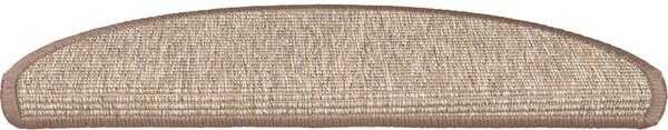VidaXL Schodové rohože 15 ks , půlkulaté, velké [326898] Barva: světle hnědá, Velikost: 56 x 17 x 3 cm