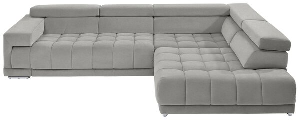 ROHOVÁ SEDAČKA, textil, barvy stříbra, světle šedá Beldomo Speed - Sedací soupravy