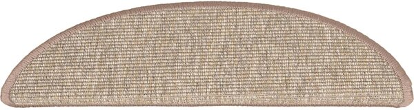 VidaXL Schodové rohože 15 ks , půlkulaté, velké [326898] Barva: světle hnědá, Velikost: 56 x 17 x 3 cm