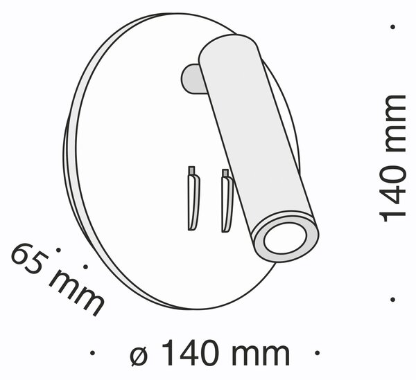 NÁSTĚNNÉ SVÍTIDLO, 6,5/14/14 cm - Online Only svítidla, Online Only