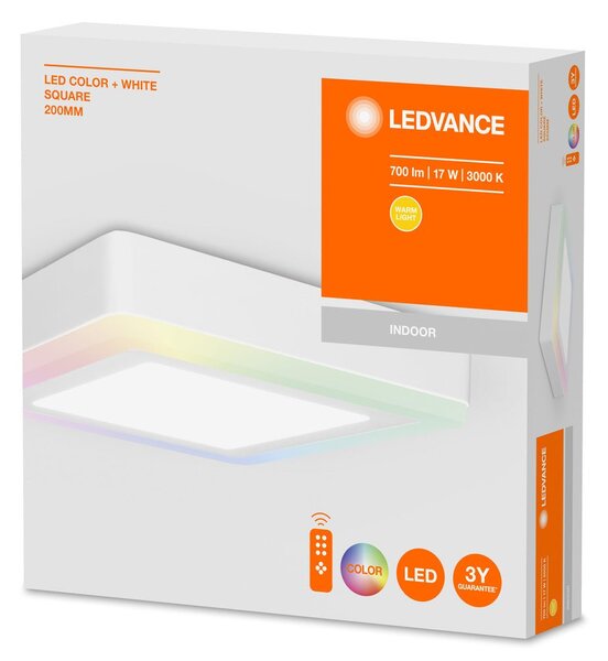 Stmívatelné LED RGBW světlo COLOR + WHITE SQUARE 17W 200