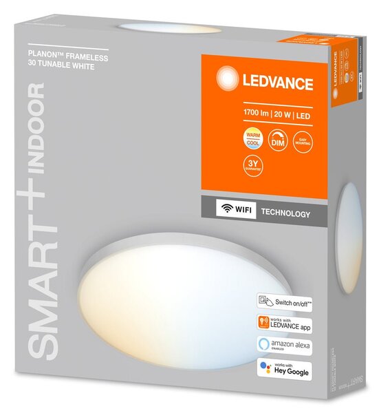 Chytré stropní WiFi LED světlo 300 PLANON, nastavitelná bílá