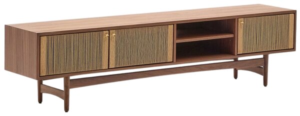 Ořechový TV stolek Kave Home Elan 200 x 40 cm