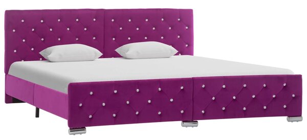 Rám postele fialový samet 180 x 200 cm