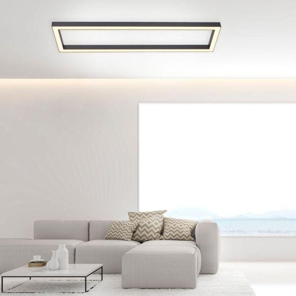 Paul Neuhaus Stropní LED svítidlo PURE-LINES, 42W, 110x30 cm, CCT 2700-5000K Barva: Antracit