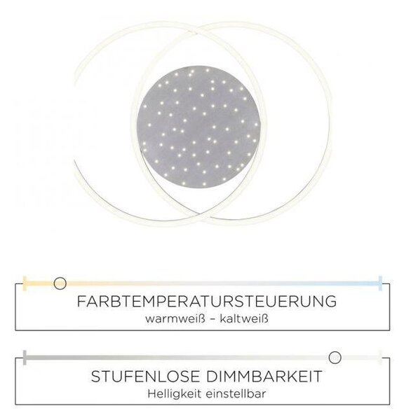 Paul Neuhaus Stropní LED svítidlo YUKI, 48W, v. 66,8 cm, CCT 2700-5000K