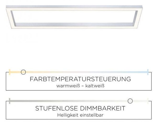 Paul Neuhaus Stropní LED svítidlo PURE-LINES, 42W, 110x30 cm, CCT 2700-5000K Barva: Antracit