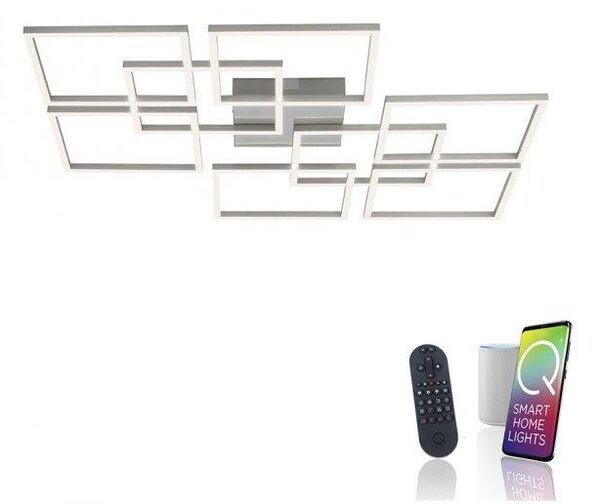 Paul Neuhaus Stropní LED svítidlo Q-INIGO, 66W, 78x78 cm, ZigBee, CCT 2700- 5000K