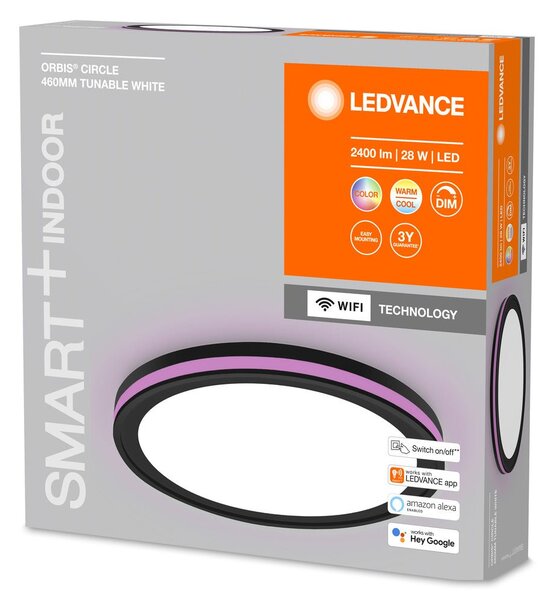 Chytré WiFi LED stropní světlo CIRCLE s RGB podsvícením