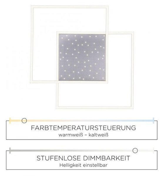 Paul Neuhaus Stropní LED svítidlo YUKI, 57W, 67x67 cm, CCT 2700-5000K