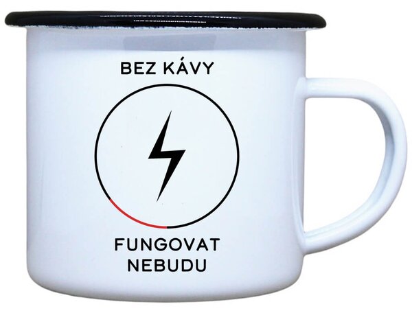 Plecháček Bez kávy nebudu fungovat Objem: 330 ml