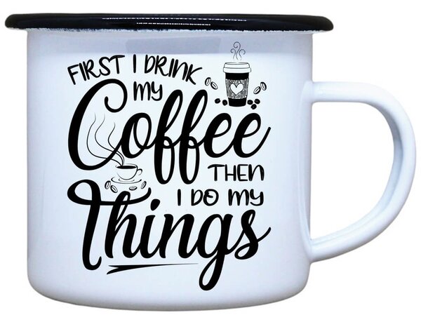Plecháček s potiskem Coffee Objem: 330 ml