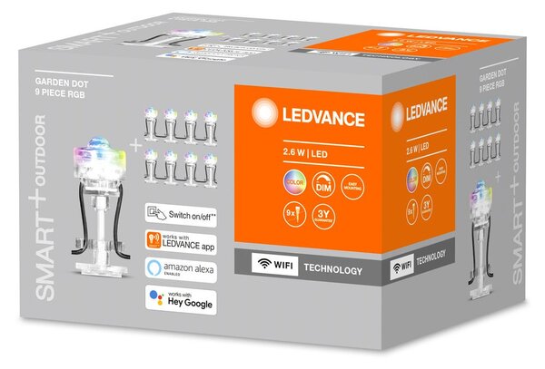 Chytré venkovní WiFi LED RGBW svítidlo GARDEN 9 Dot