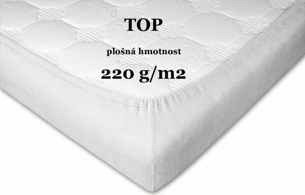 Prostěradla froté - stříbrná - 90/200/20