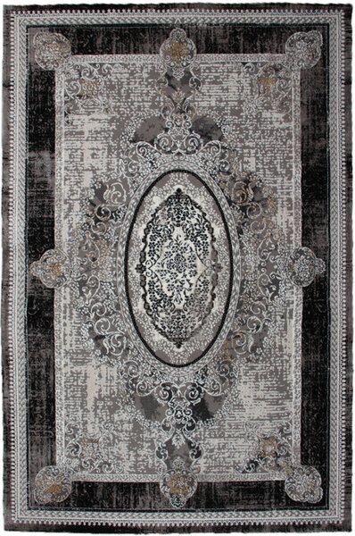 Koberec Tender 27145A VELVET černý / světle šedý
