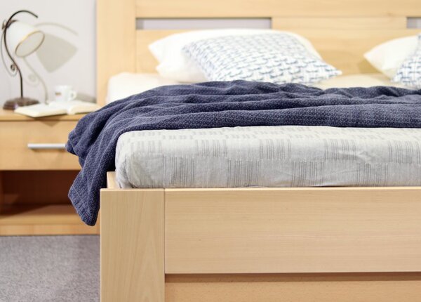 Postel s úložným prostorem SENÁTOR 120x200, masiv buk