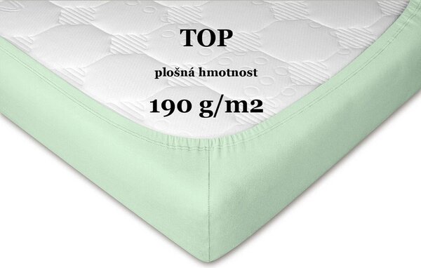 Prostěradla jersey mentol - 90/200/20