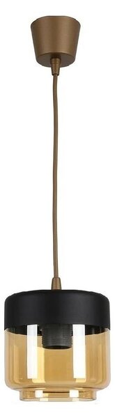 Brilagi - LED Lustr R GLASS 1xE27/60W/230V pr. 14 cm hnědá/kouř béžová/černá