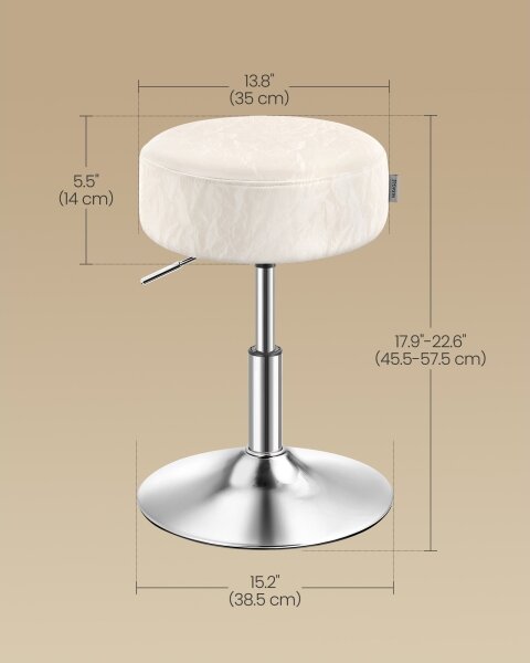 Taburet NUBE pr. 38,5 cm bílá