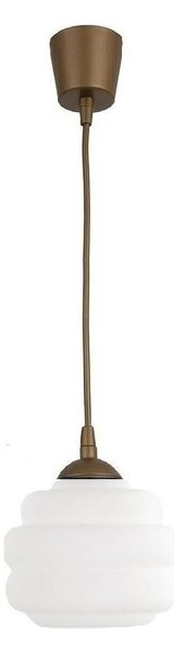 Brilagi - LED Lustr na lanku RETRO GLASS 1xE27/60W/230V pr. 20 cm hnědá/bílá