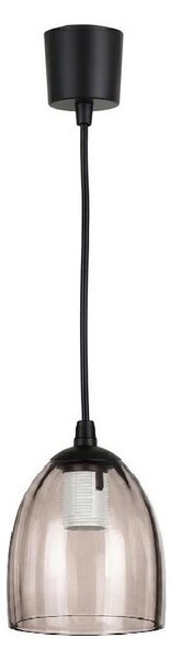 Brilagi - LED Lustr na lanku R GLASS 1xE27/60W/230V pr. 17 cm černá/kouř béžová