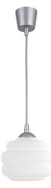 Brilagi - LED Lustr na lanku RETRO GLASS 1xE27/60W/230V pr. 20 cm stříbrná/bílá