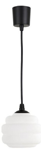 Brilagi - LED Lustr na lanku RETRO GLASS 1xE27/60W/230V pr. 20 cm černá/bílá