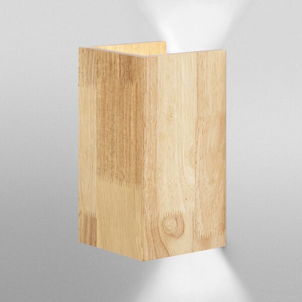 Chytré WiFi LED nástěnné světlo WOOD, nastavitelná bílá