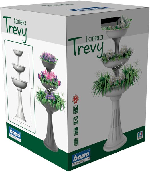 BAMA TREVY FIORIERA 114 cm, barva hnědá, květináč 29 l