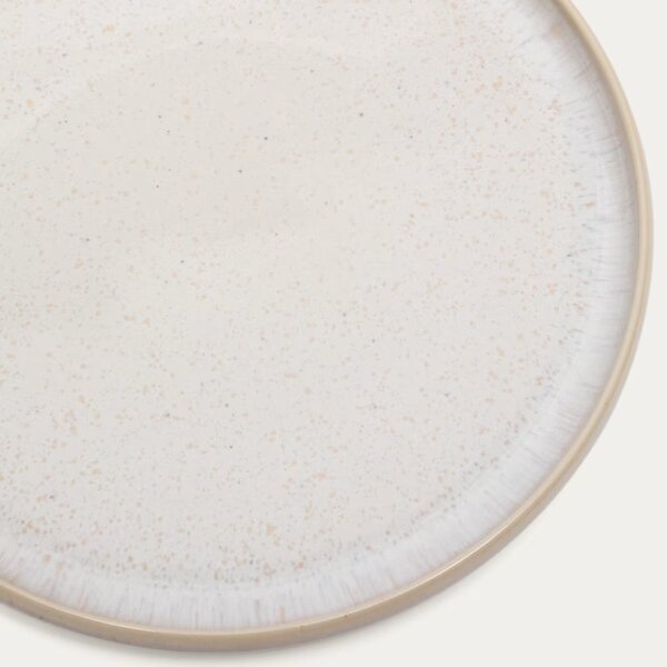 Kave Home Bílý keramický talíř Uilo 26,5 cm