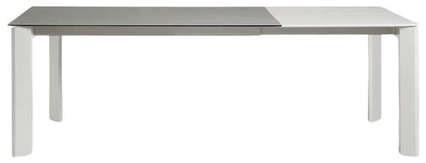 Šedý porcelánový rozkládací jídelní stůl Kave Home Axis 140/200 x 90 cm