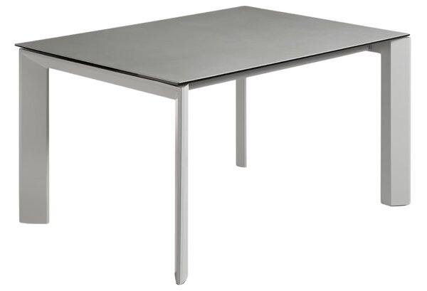 Šedý porcelánový rozkládací jídelní stůl Kave Home Axis 140/200 x 90 cm