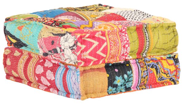 Pouf 60 x 70 x 36 cm patchwork textil