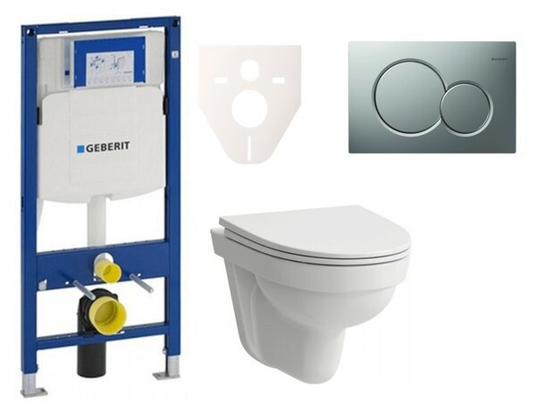 Cenově zvýhodněný závěsný WC set Geberit do lehkých stěn / předstěnová montáž+ WC Laufen Laufen Pro Nordic SIKOGES3H3
