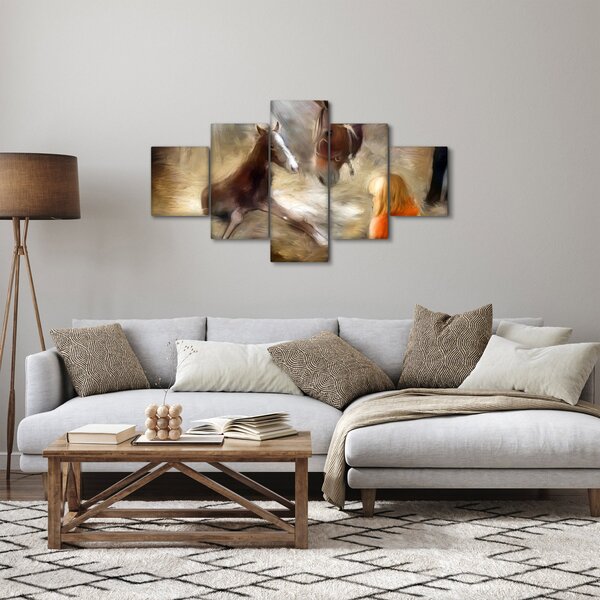 Obraz - Vítej na světě, hříbátko (125x70 cm)