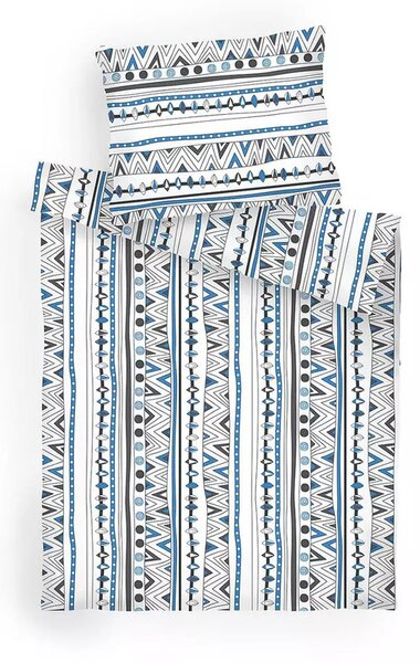 Povlečení bavlna Indián denim - 140/200 + 70/90