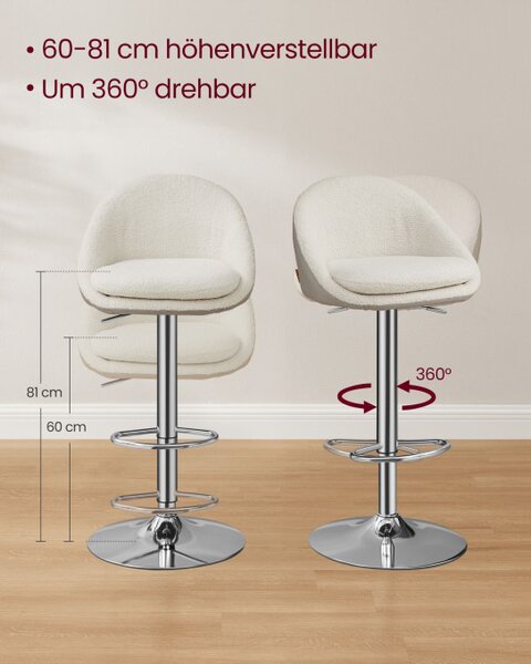 Set dvou barových židlí LJB110W01